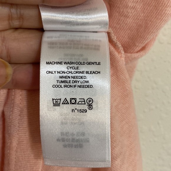 Ralph Lauren Jersey Flutter- Sleeve T-Shirt in pale Pink Size XL - Picture 5 of 5